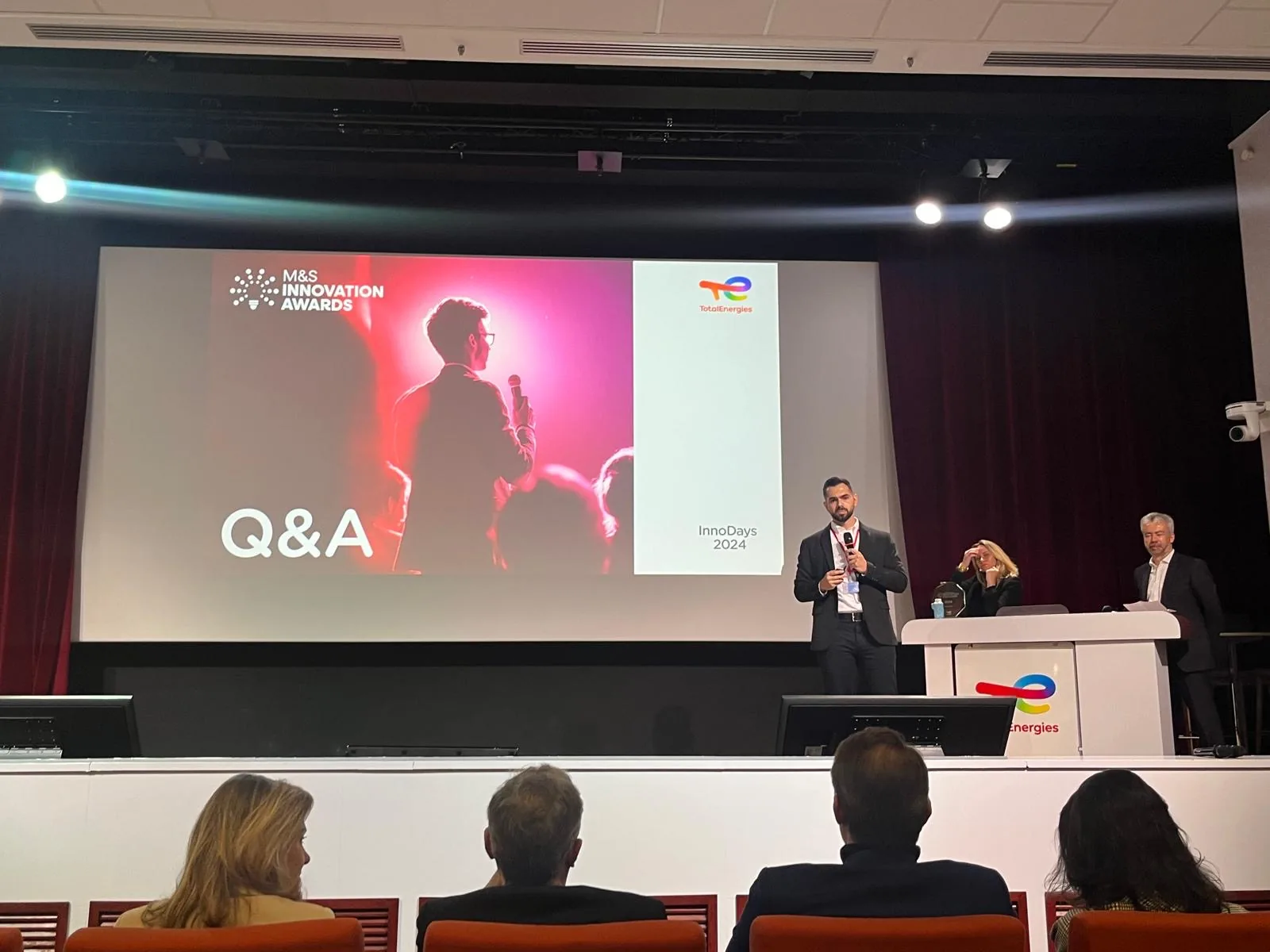 Mohammad Bannout, founder of LeanPulse, presenting at the M&S Innovation Awards, InnoDays 2024